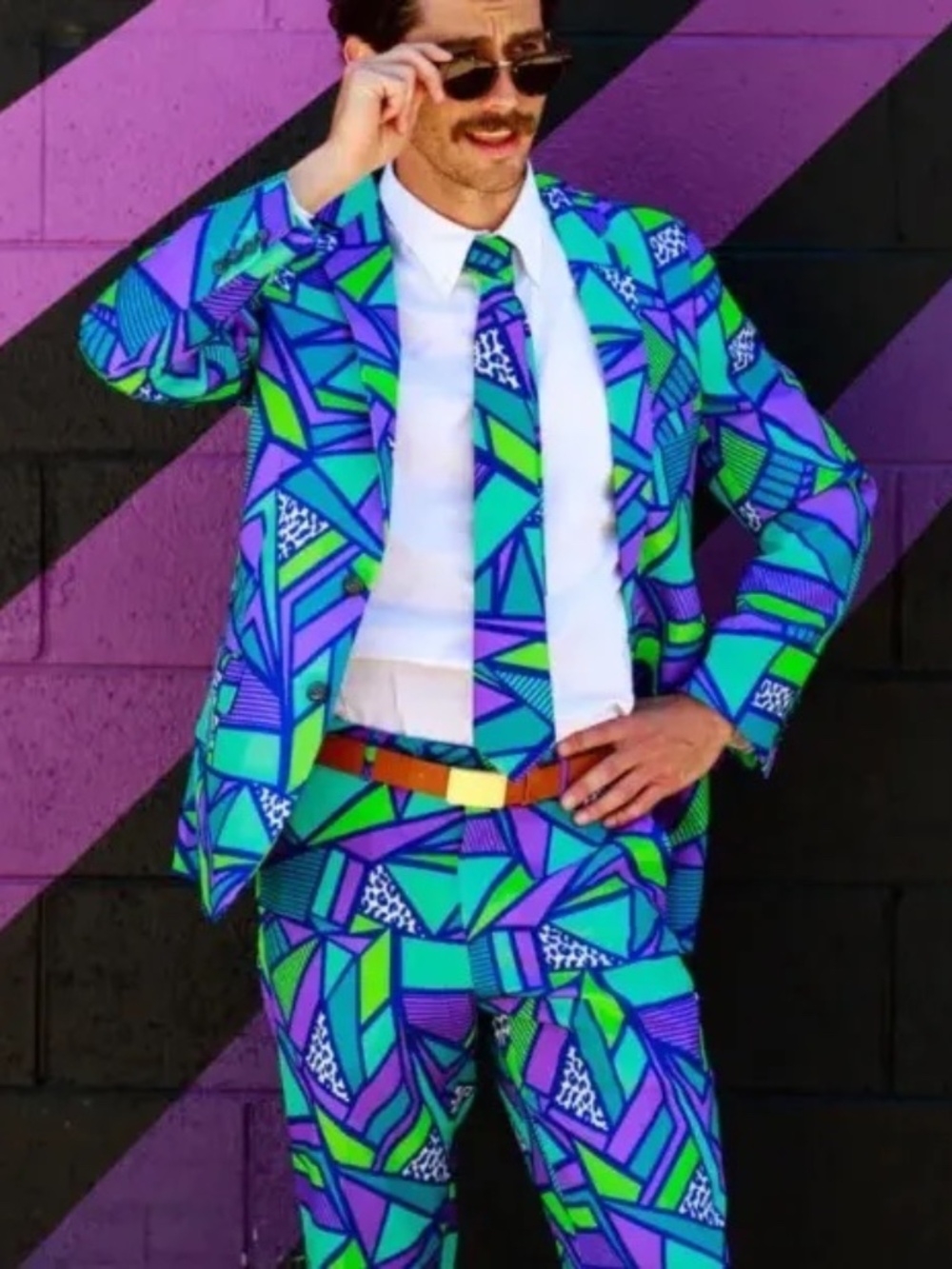 Shiniest The Le Tootski Neon Rave Party Suits Pants and Jacket and Tie